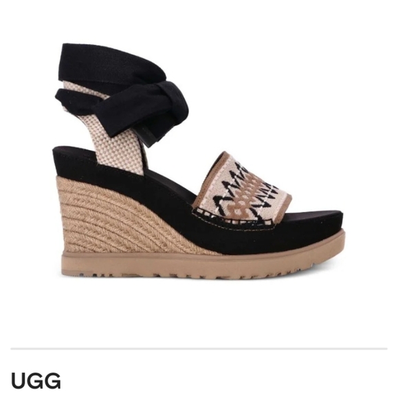 UGG Shoes - UGG ABBOT ANKLE WRAP PLATFORM WEDGE SANDALS WOMEN'S $150